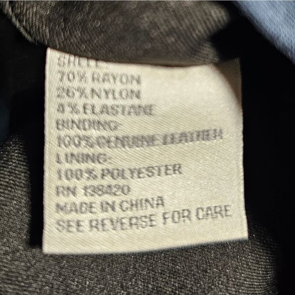 SOLD!! CARLISLE Black & Teal Leather Accent Jacket - Size 10 - Picture 6 of 6